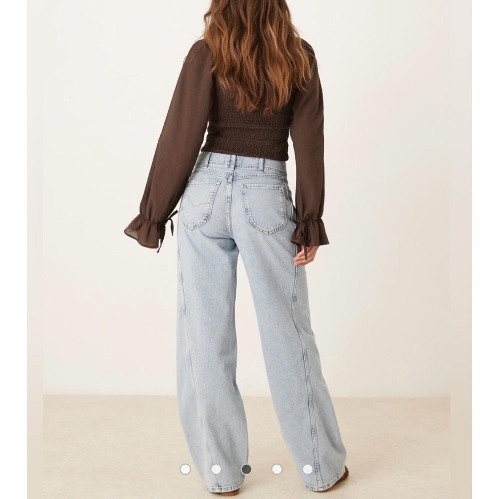 We The Free Jeans Womens‎ 27 Aster Blue Light Wash High Rise Straight Denim - Picture 3 of 10